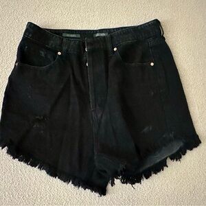 Black Denim Women Shorts